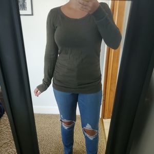 Olive green sweater - motherhood maternity